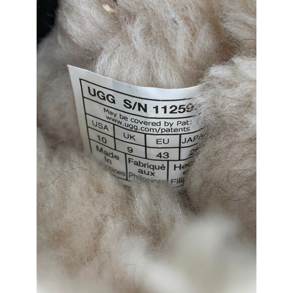 UGG Ascot Corduroy II Chestnut Suede Moccasin Slippers Men’s Size 10 - Picture 10 of 12